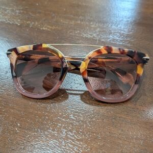Tortoise Shell Sunglasses with Gold Accents